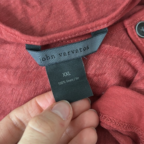 John Varvatos Linen Shirt | Size XXL | Brand New | Orange/Red | Retails $300+ - Picture 7 of 8